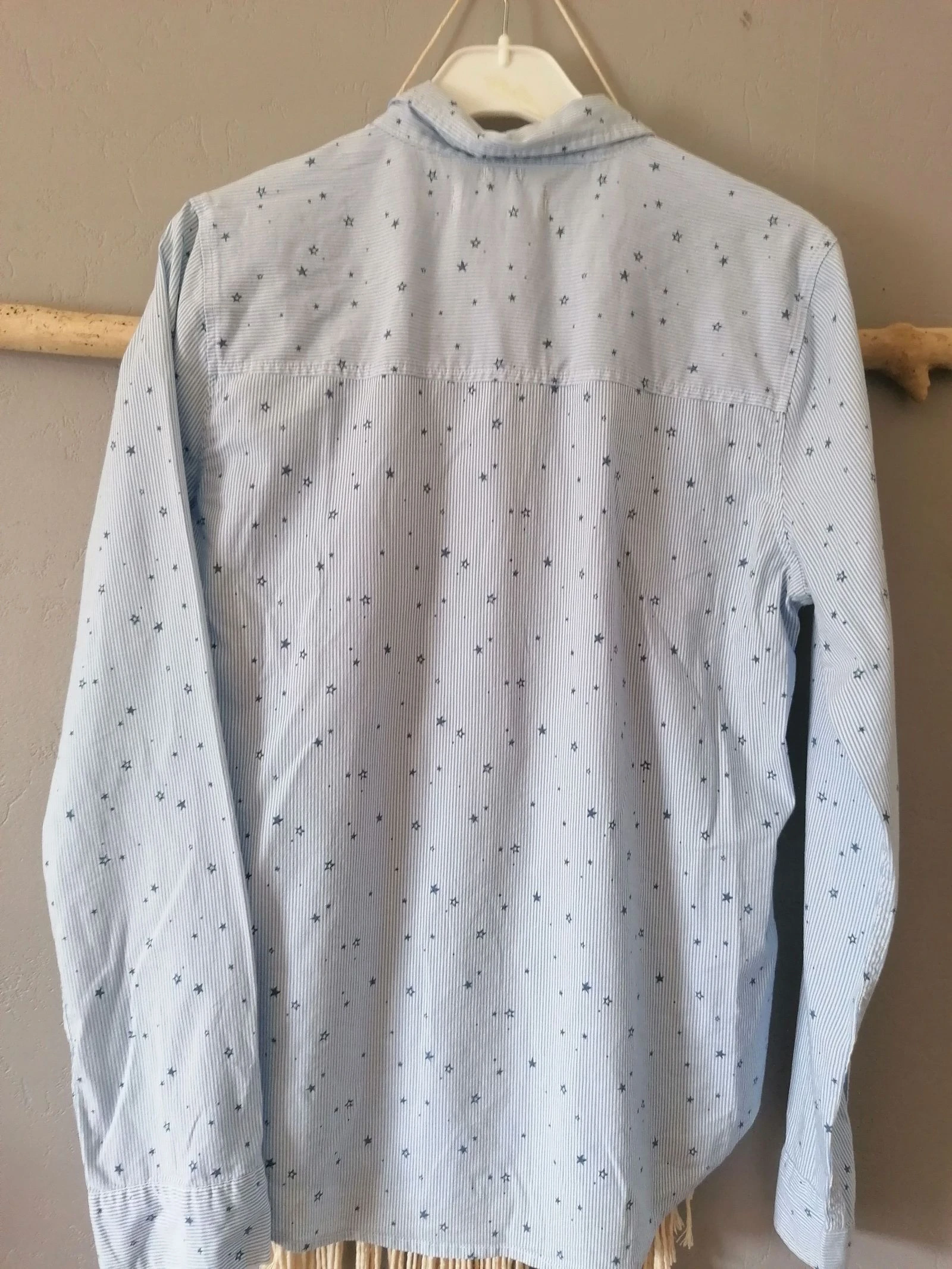 Camisa de manga longa, listrada em azul e branco, Hollister, 38 – photo 2